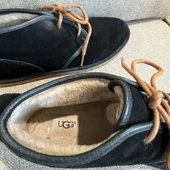 SALE! UGG Boots, Men's Black Suede Chakka Style Size 10, Tie Closure - Picture 9 of 11